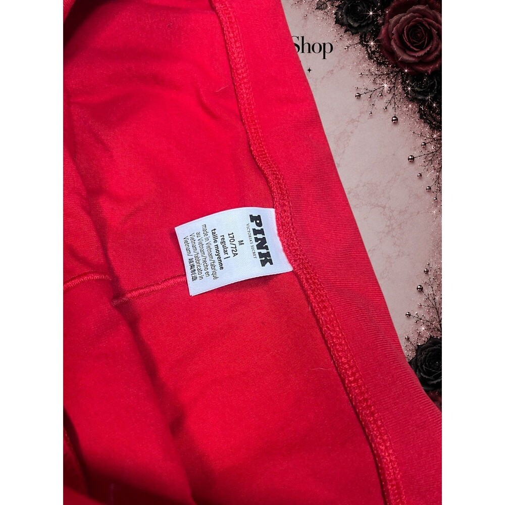 preowned PINK Victoria’s Secret All-Day Cotton Foldover Flare Legging red Size M - Picture 5 of 10